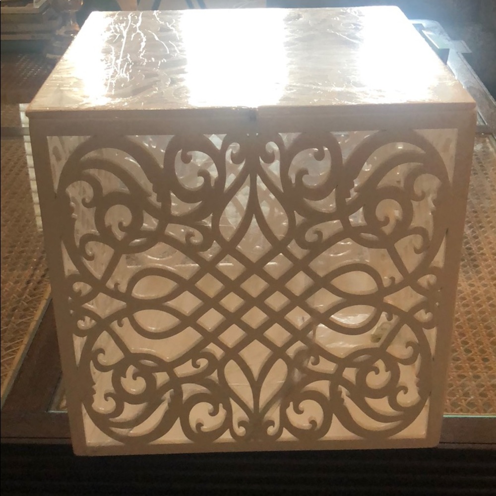 White wedding card box